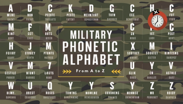 Military Phonetic Alphabet from A to Z